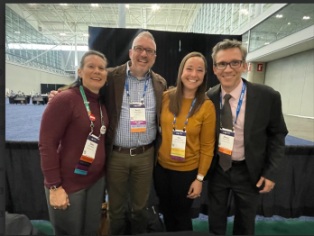 Photo of Incoming and Outgoing AER KC Co-Chairs at the 2023 Annual Conference in Boston