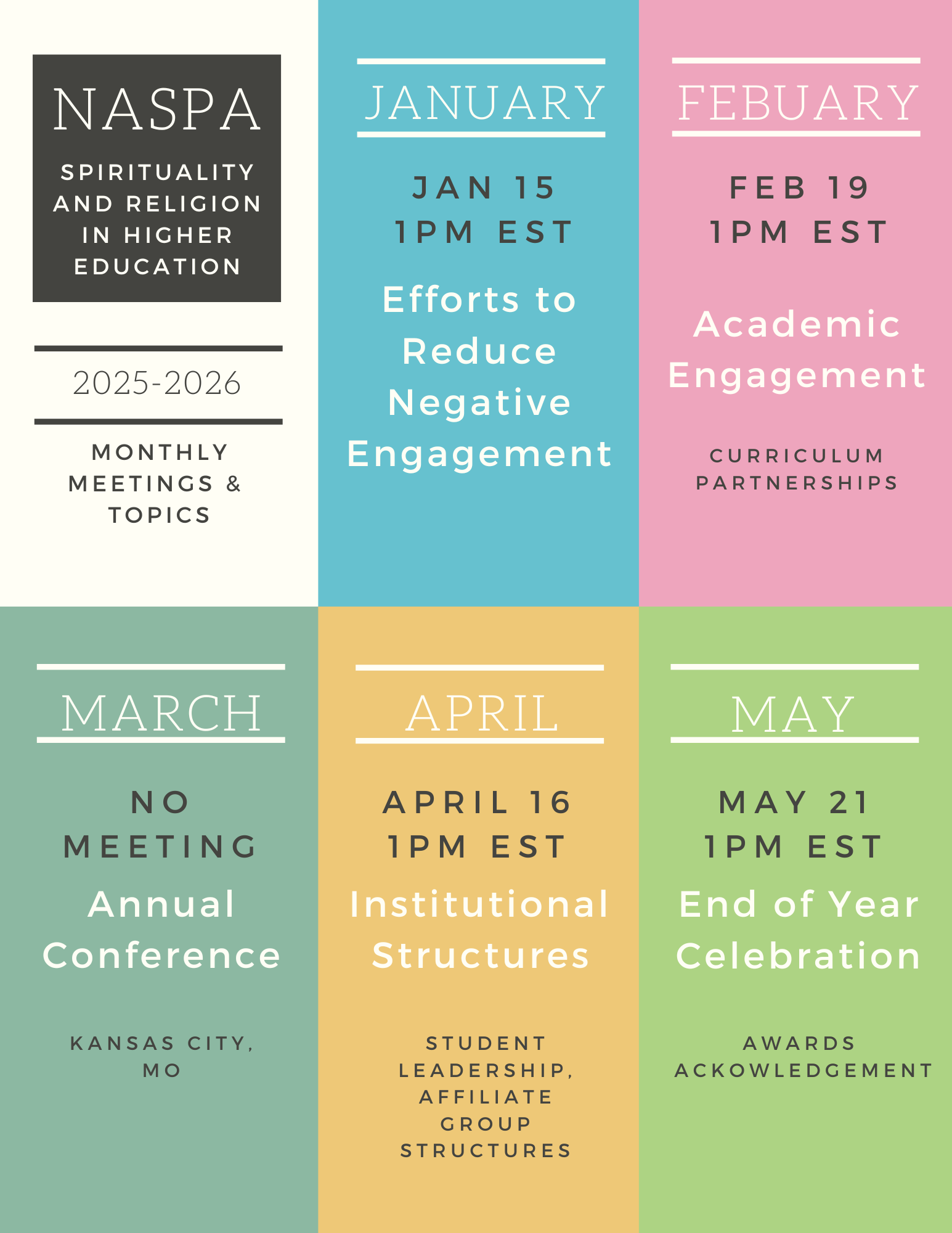 NASPA_Spirituality_and_Religion_in_Higher_Education_2025-2026_Monthly_Meetings_&_Topics