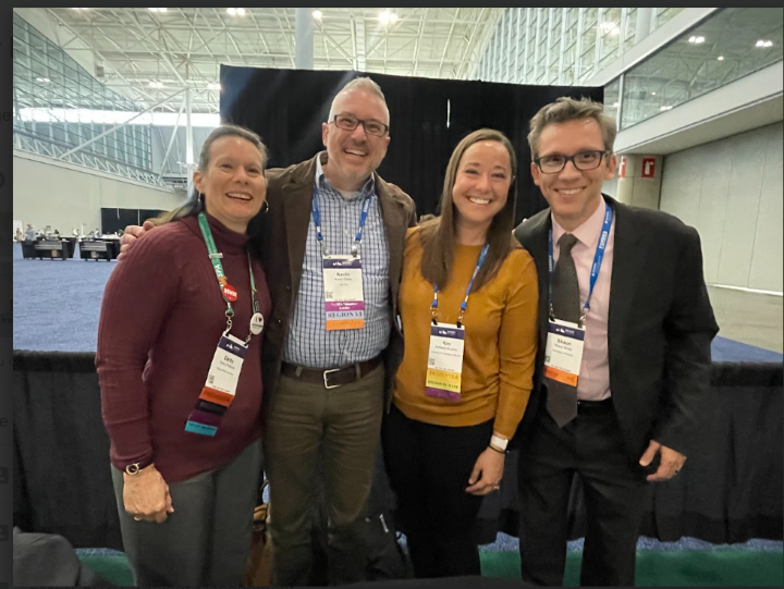 Photo of Incoming and Outgoing AER KC Co-Chairs at the 2023 Annual Conference in Boston